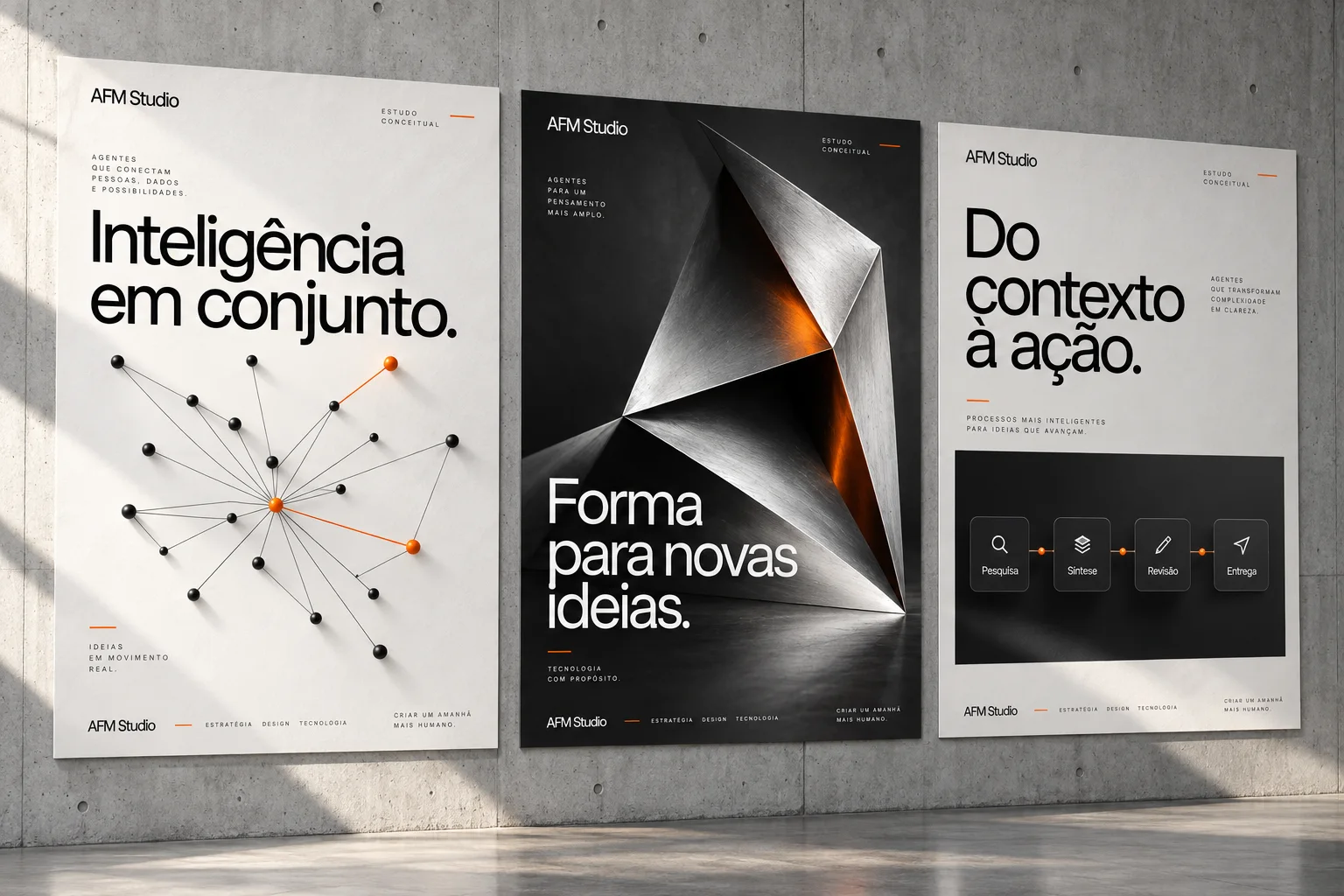 Campanha aplicada em pôsteres — estudo conceitual