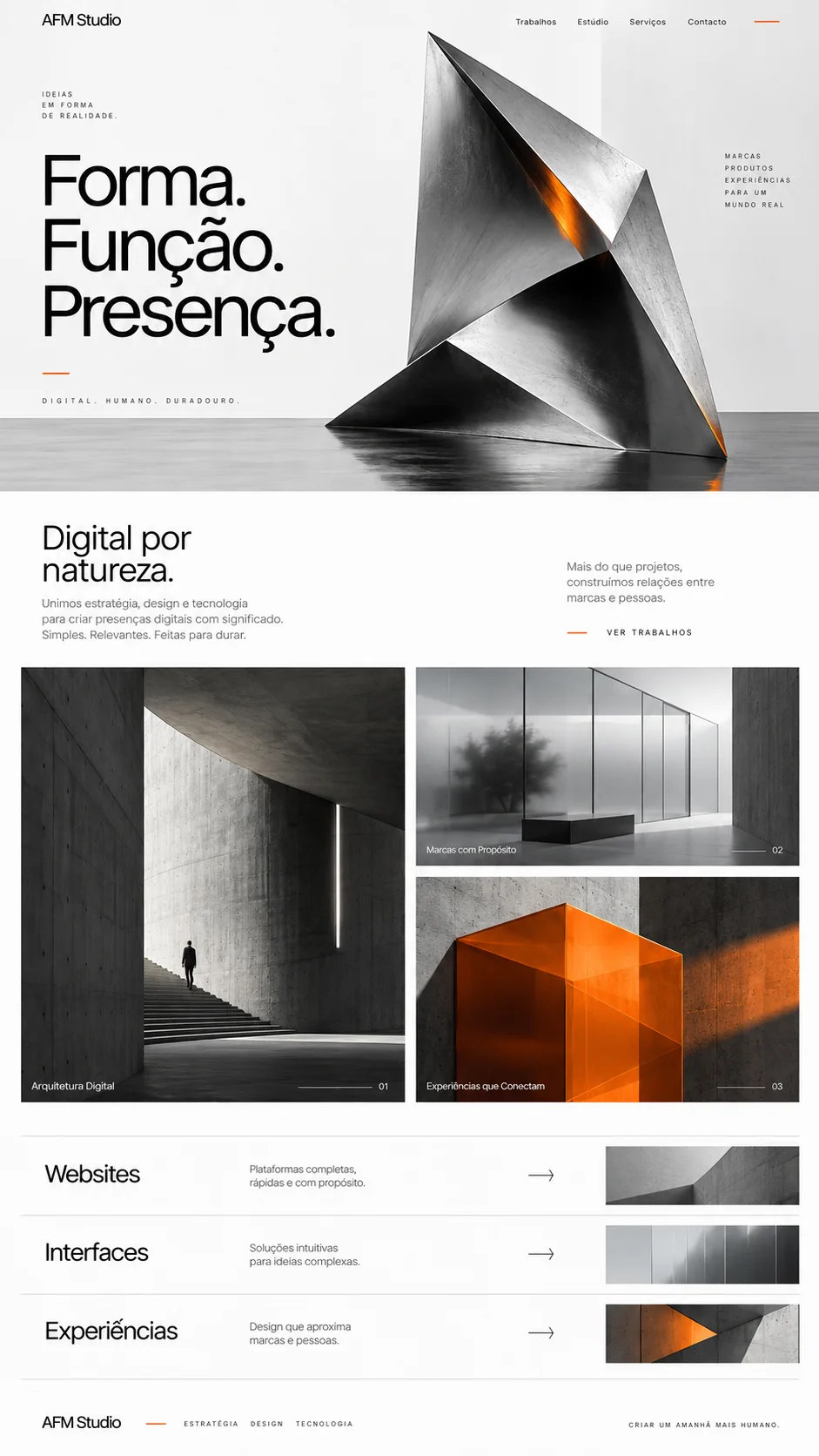 Website completo — AFM Studio — estudo conceitual